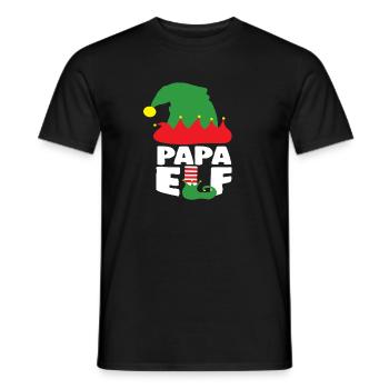 Drôle de Noël Papa Elf Papa Vêtements de Noël - T-shirt homme - noir - Devant - AI Model Male 178 light (178cm)