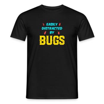 Vêtements pour insectes collecteurs d’insectes - T-shirt homme - noir - Devant - AI Model Male 178 light (178cm)
