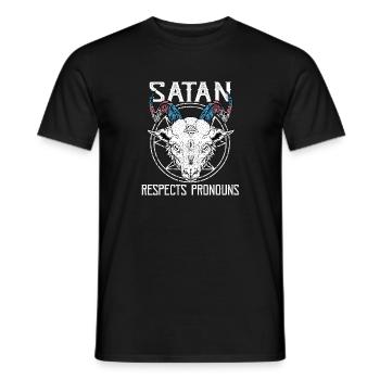 Lustig Transgender Stolz Satan Teufel Goth - Männer T-Shirt - Schwarz - Vorne - AI Model Male 178 light (178cm)