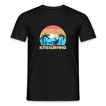 Kite Kiteboarding Kitesurfer Geschenk - Männer T-Shirt - Schwarz - Vorne - AI Model Male 178 light (178cm)