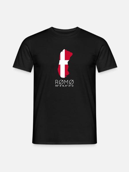 Rømø Dänemark Insel Koordinaten Römö - Männer T-Shirt - Schwarz