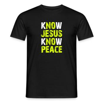 Jesus Christian Bible Verse Scripture Recognize Jesus - Men's T-Shirt - black - Front - AI Model Male 178 light (178cm)