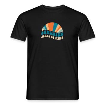 80's 90's Sunshine State of Mind Retro - Men's T-Shirt - black - Front - AI Model Male 178 light (178cm)