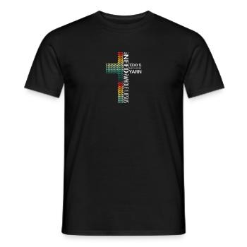 Jesus Whole Lotta Jesus a Little Bit of Yarn - Men's T-Shirt - black - Front - AI Model Male 178 light (178cm)