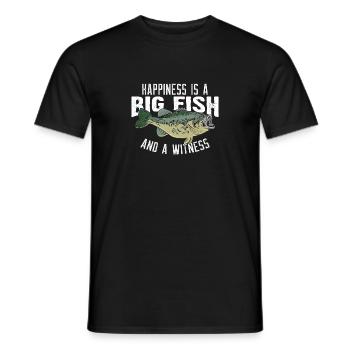 Das Glück Ist Ein Großer Fisch Und Ein Zeuge - Männer T-Shirt - Schwarz - Vorne - AI Model Male 178 light (178cm)