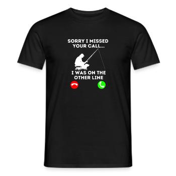 Tut Mir Leid, Dass Ich Ihren Anruf Verpasst Habe, - Männer T-Shirt - Schwarz - Vorne - AI Model Male 178 light (178cm)