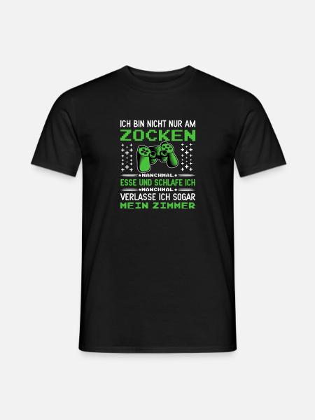 Gamer Zocken Gaming Zocker Videospiel Zocken - Männer T-Shirt - Schwarz
