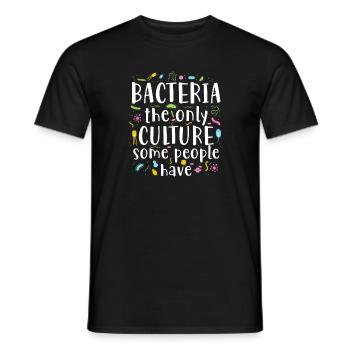 Bacteria Pun Drôle de science Vêtements - T-shirt homme - noir - Devant - AI Model Male 178 light (178cm)