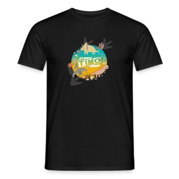 Timo - Beau nom de garçon avec des dinosaures cool - T-shirt homme - noir - Devant - AI Model Male 178 light (178cm)
