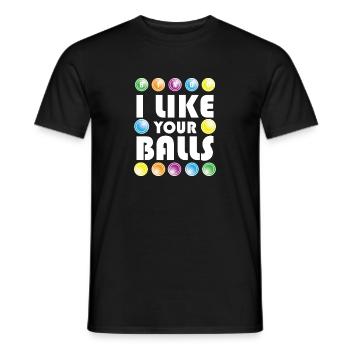 Boules de Bingo Drôles - T-shirt homme - noir - Devant - AI Model Male 178 light (178cm)