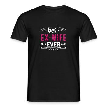 Best Ex-Wife Ever Divorced - Men's T-Shirt - black - Front - AI Model Male 178 light (178cm)