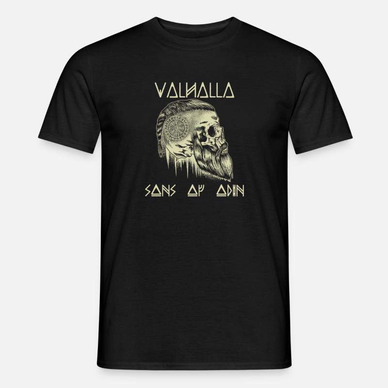 Söhne von Odin Walhalla Wikinger - Männer T-Shirt - Schwarz