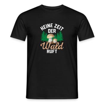 Wald Pilzsammler Schwammerl Geschenk - Männer T-Shirt - Schwarz - Vorne - AI Model Male 178 light (178cm)