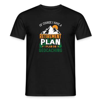 Plan de retraite Géocaching Drôle de géocache - T-shirt homme - noir - Devant - AI Model Male 178 light (178cm)