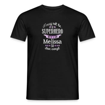 Melissa - Men's T-Shirt - black - Front - AI Model Male 178 light (178cm)