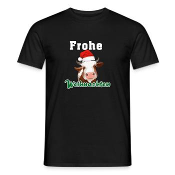 kuhweihnachten - Männer T-Shirt - Schwarz - Vorne - AI Model Male 178 light (178cm)