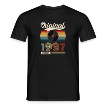 1997 Vintage Birthday Gift Tea Retro Style - Men's T-Shirt - black - Front - AI Model Male 178 light (178cm)