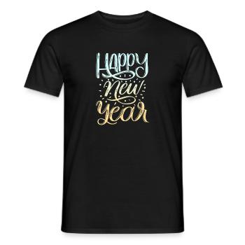 Bonne année Nouvel An Fête du Nouvel An - T-shirt homme - noir - Devant - AI Model Male 178 light (178cm)