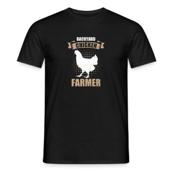 Éleveur de poulets de basse-cour Bauer Landwirt - T-shirt homme - noir - Devant - AI Model Male 178 light (178cm)