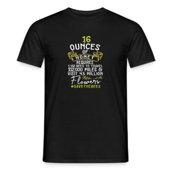 Beekeeper I 16 ounces of honey requires 1,152 bees - Männer T-Shirt - Schwarz - Vorne - AI Model Male 178 light (178cm)