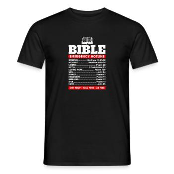 Religious Christian I Bible Verse I Bible - Men's T-Shirt - black - Front - AI Model Male 178 light (178cm)