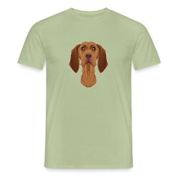 Vizsla Lover I Amoureux des chiens I Vizsla - T-shirt homme - vert sauge - Devant - AI Model Male 178 light (178cm)