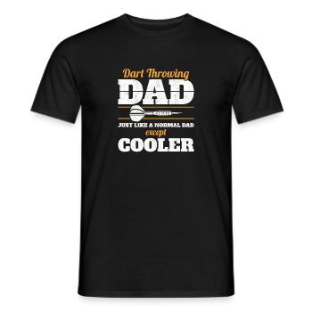 Dart Throwing Dad Dart Player Dart Club Father - Men's T-Shirt - black - Front - AI Model Male 178 light (178cm)