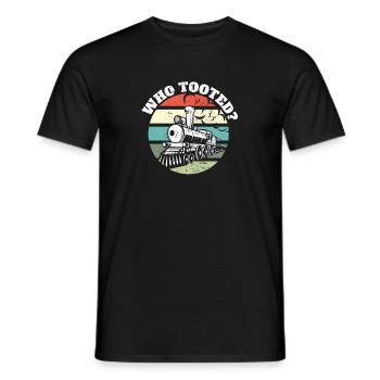 Train Lover Railroad I Railway Worker Who Tooted - Men's T-Shirt - black - Front - AI Model Male 178 light (178cm)
