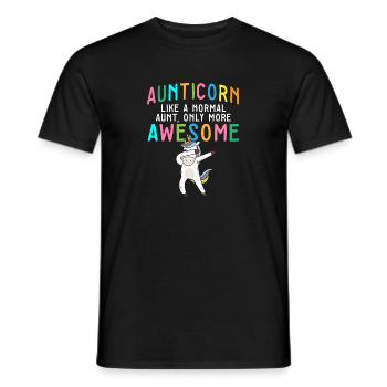 Tante Licorne Aunticorn comme une tante normale seulement - T-shirt homme - noir - Devant - AI Model Male 178 light (178cm)