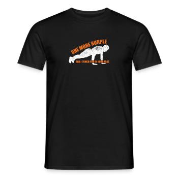 Burpees Sport Funny Hate Exhausting Fitness Joke - Men's T-Shirt - black - Front - AI Model Male 178 light (178cm)