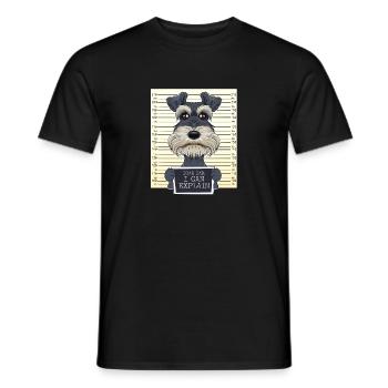 Drôle de Schnauzer Miniature Papa I Schnauzer - T-shirt homme - noir - Devant - AI Model Male 178 light (178cm)