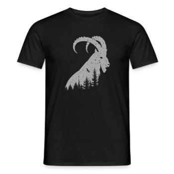 Steinbock - Männer T-Shirt - Schwarz - Vorne - AI Model Male 178 light (178cm)