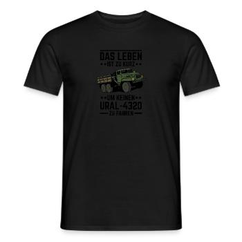 Das leben ist zu kurz um keinen ural zu fahren 1 - Männer T-Shirt - Schwarz - Vorne - AI Model Male 178 light (178cm)