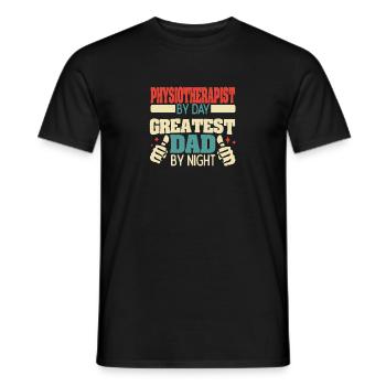 Physiothérapeute le jour, plus grand papa la nuit - T-shirt homme - noir - Devant - AI Model Male 178 light (178cm)