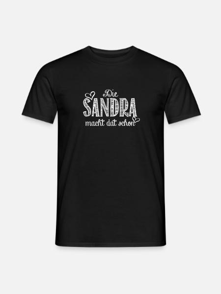 sandra - Männer T-Shirt - Schwarz