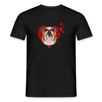 Deutsch Bulldog Lover I Dog Lover I Deutsch - Men's T-Shirt - black - Front - AI Model Male 178 light (178cm)
