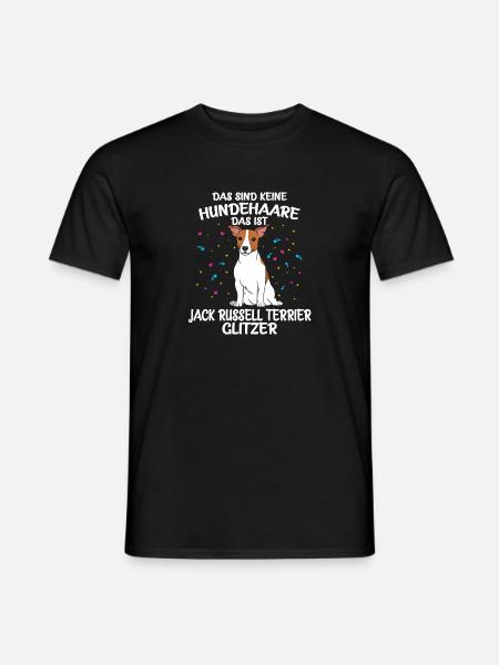 JACK RUSSELL TERRIER Glitzer - Männer T-Shirt - Schwarz