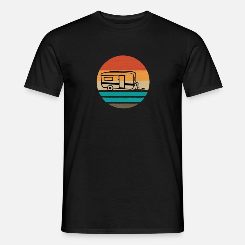 Caravan Camping Fun Camping - Men’s T-shirt - black