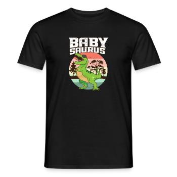 Saurus Family Matching I Tyrannosaurus T-Rex I - Men's T-Shirt - black - Front - AI Model Male 178 light (178cm)