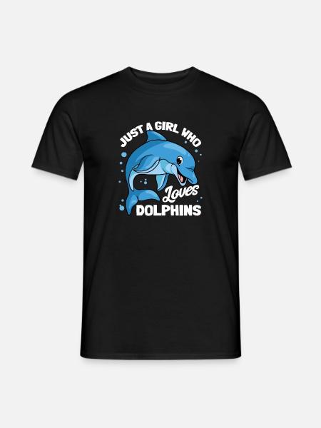 Delphine Delphin Delfin - Männer T-Shirt - Schwarz