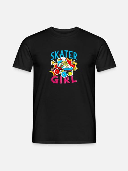 Skater Girl Rollerskating - Men's T-Shirt - black