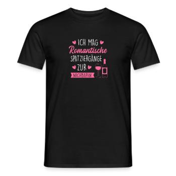 Ich Mag Romantische Spaziergänge Zur Nachbarin - Männer T-Shirt - Schwarz - Vorne - AI Model Male 178 light (178cm)
