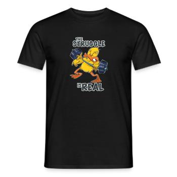 La lutte est real duck i fitness gym i - T-shirt homme - noir - Devant - AI Model Male 178 light (178cm)