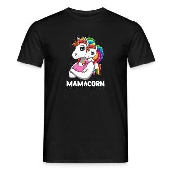 Mamacorn Mutter Baby Tochter Einhörner - Männer T-Shirt - Schwarz - Vorne - AI Model Male 178 light (178cm)