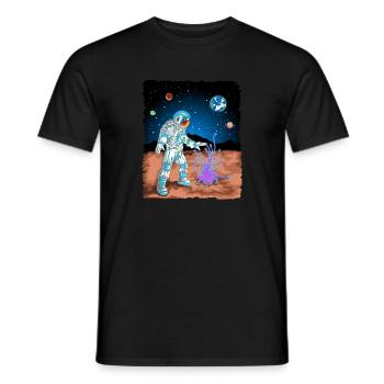 astronaut on mars - Men's T-Shirt - black - Front - AI Model Male 178 light (178cm)