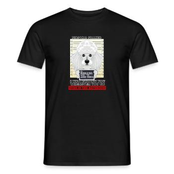Poodle Personal Stalker Ill Follow You Wherever - Men's T-Shirt - black - Front - AI Model Male 178 light (178cm)