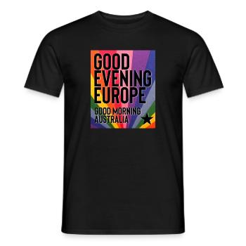 Guten Abend Europa - Männer T-Shirt - Schwarz - Vorne - AI Model Male 178 light (178cm)