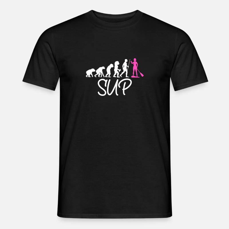 Stand Up Paddling Paddle Board SUP Board Evolution - Männer T-Shirt - Schwarz