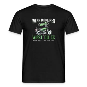 "Wenn Du kein Besitzt" T-Shirt I Simson-S51 - Männer T-Shirt - Schwarz - Vorne - AI Model Male 178 light (178cm)