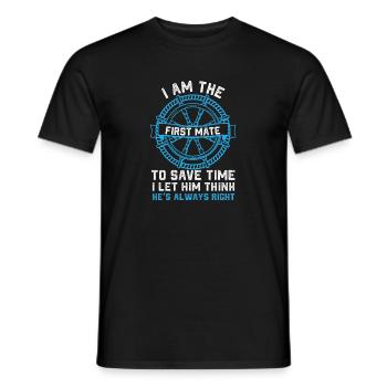 first mate sail Design for a sailing or boat - Männer T-Shirt - Schwarz - Vorne - AI Model Male 178 light (178cm)